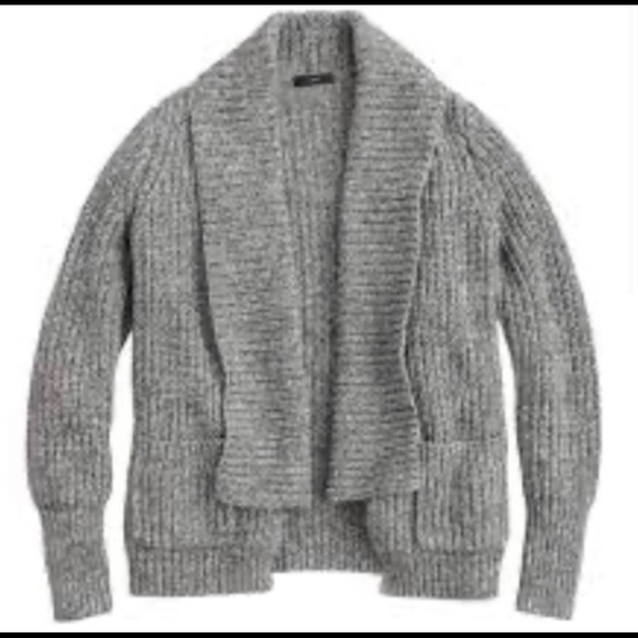 J.Crew Marled Rib Shawl Sweater - Picture 2 of 4